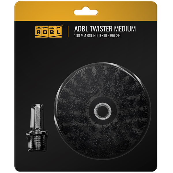 ADBL Twister MEDIUM 100mm - szczotka na wkrętarkę do czyszczenia tapicerki (średnia twardość) - obrazek 2