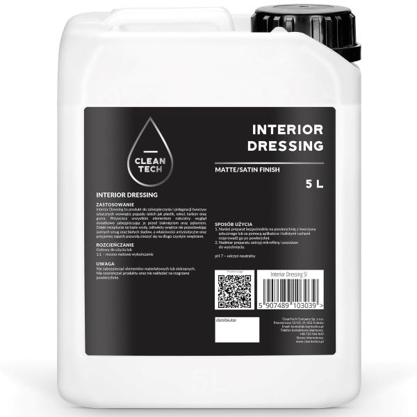 CleanTech Interior Dressing 5L - dressing do plastików wewnętrznych