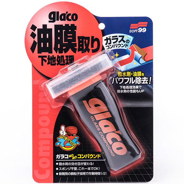 Soft99 Glaco Glass Compound Roll On 100ml - przygotowanie szyby przed niewidzialną wycieraczką