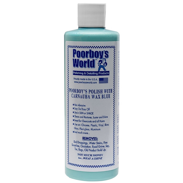 Poorboy’s World Polish with Carnauba Wax Blue 473ml - politura AIO, oczyszcza i zabezpiecza