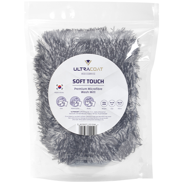 Ultracoat Soft Touch Microfiber Wash Mitt – bardzo delikatna rękawica z mikrofibry do mycia samochodu, 18x28cm - obrazek 2