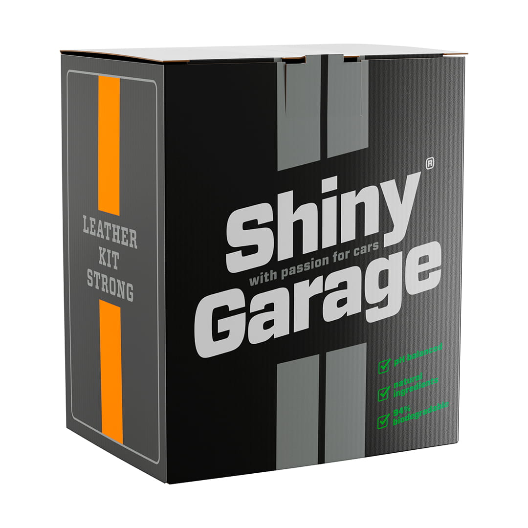 Shiny Garage Leather Kit Strong - zestaw do pielęgnacji skórzanej tapicerki o silnych zabrudzeniach