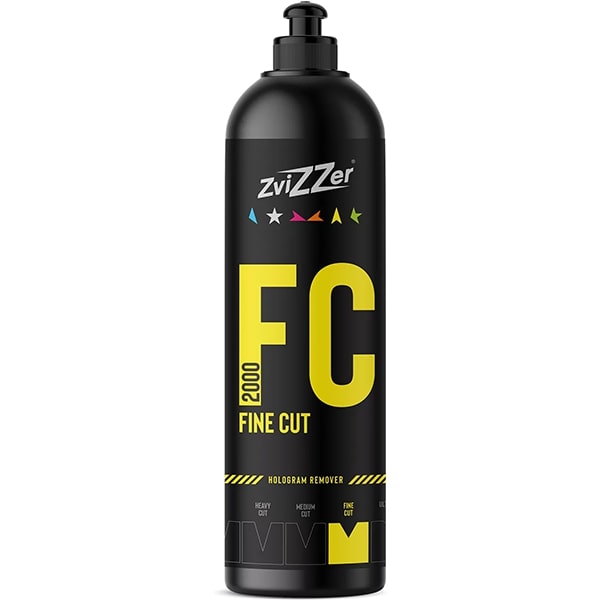 ZviZZer FC2000 Yellow Fine Cut 750ml – delikatna, wykańczająca pasta polerska, usuwanie hologramów i wysoki połysk