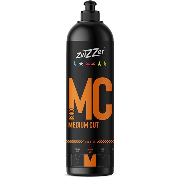ZviZZer MC3000 Orange Medium Cut One Step 750ml - pasta polerska one step, jednoetapowa korekta lakieru, usuwanie zarysowań