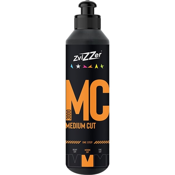 ZviZZer MC3000 Orange Medium Cut One Step 250ml - pasta polerska one step, jednoetapowa korekta lakieru, usuwanie zarysowań