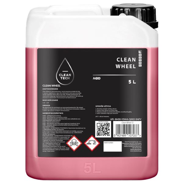 CleanTech Clean Wheel 5L - kwasowy preparat do czyszczenia felg