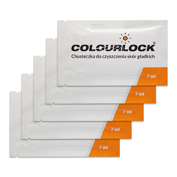Colourlock Zestaw chusteczek do czyszczenia skór gładkich 5szt