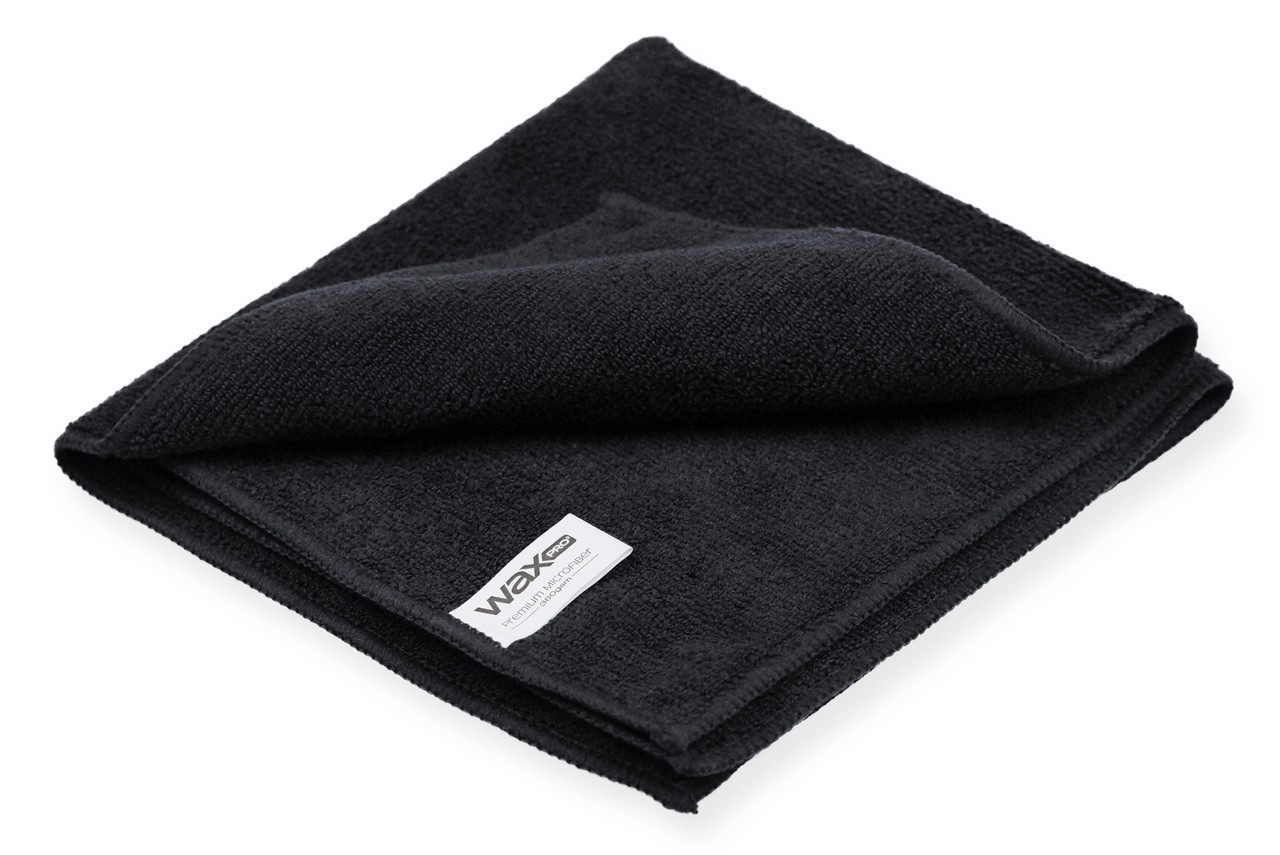 WaxPRO Premium Microfiber - czarna mikrofibra 40x40cm, 360gsm