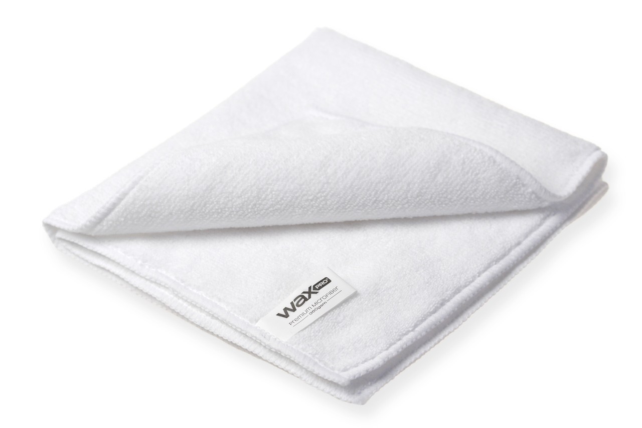 WaxPRO Premium Microfiber - biała mikrofibra 40x40cm, 360gsm